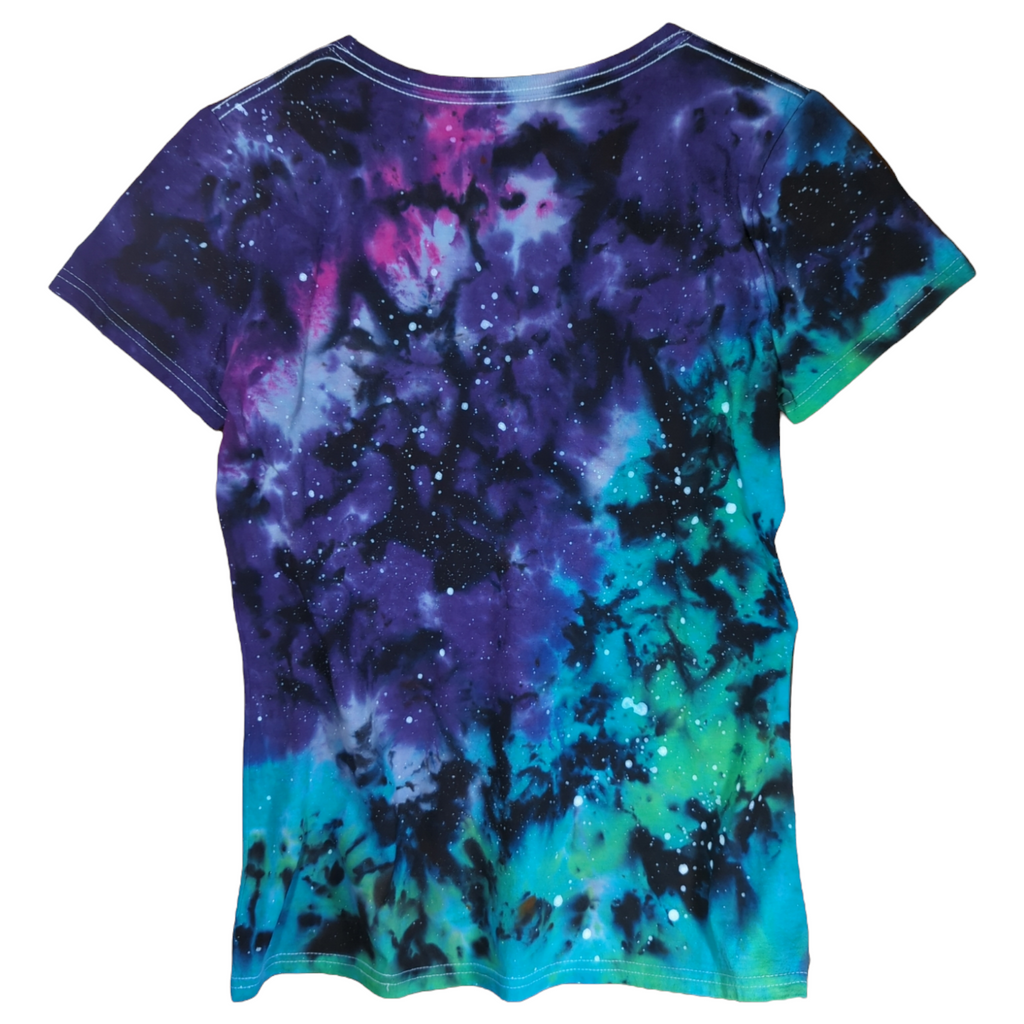 Women's Cut Galaxy Tie Dye T-Shirt Medium