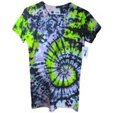 Women's Cut Ethereal Galaxy Tie Dye T-shirt SMALL