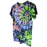 Women's Cut Interstellar Galaxy Tie Dye T-shirt XL