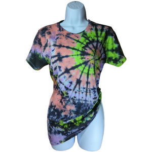 Women's Cut Interstellar Galaxy Tie Dye T-shirt XL