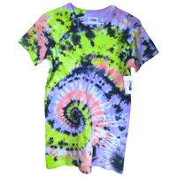 Women's Cut Interstellar Galaxy Tie Dye T-shirt SMALL