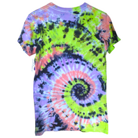 Women's Cut Interstellar Galaxy Tie Dye T-shirt SMALL
