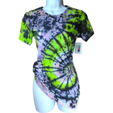 Women's Cut Ethereal Galaxy Tie Dye T-shirt SMALL