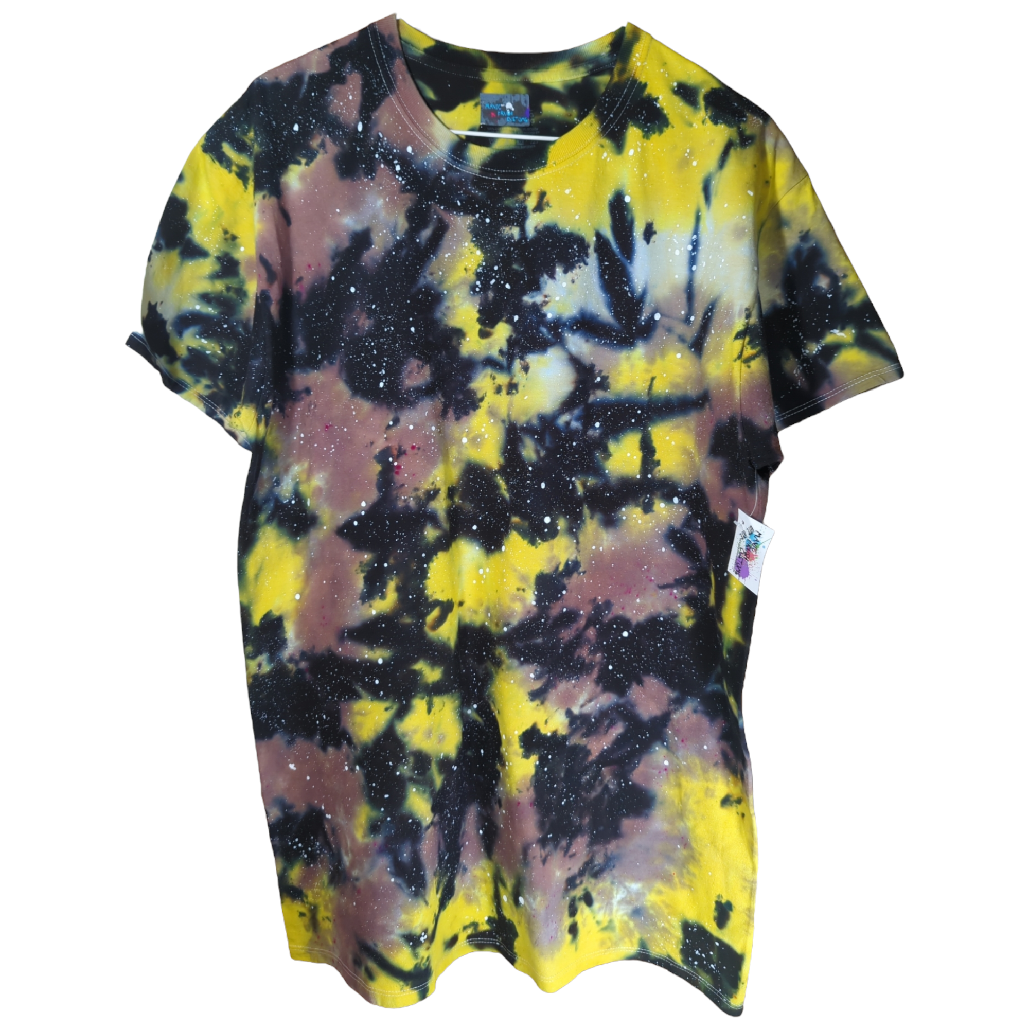 Golden Galaxy Tie Dye T-shirt LARGE