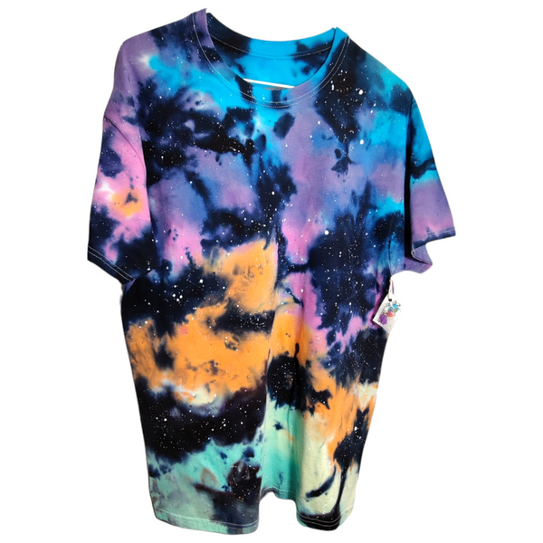 Pastel Rainbow Galaxy Tie Dye T-shirt LARGE