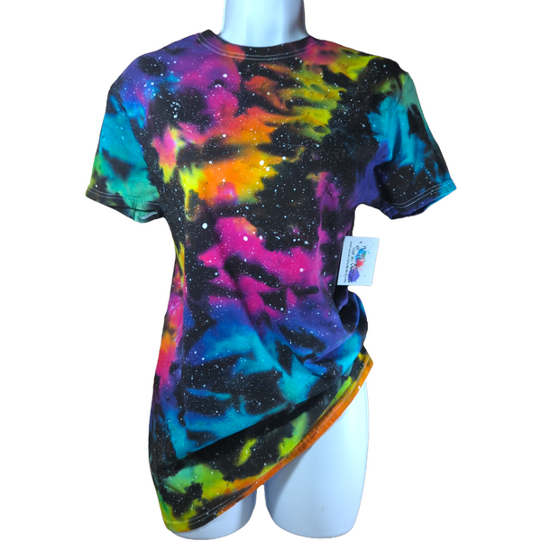 Reverse Rainbow Galaxy Tie Dye T-Shirt Small