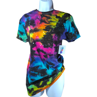 Reverse Rainbow Galaxy Tie Dye T-Shirt Small