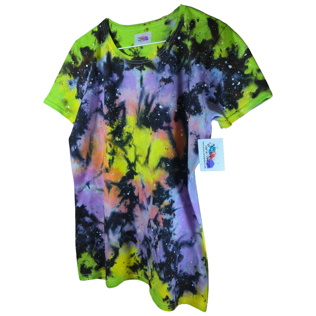 Copy of Women Scoop Cut Galaxy Tie Dye Shirt X-Large