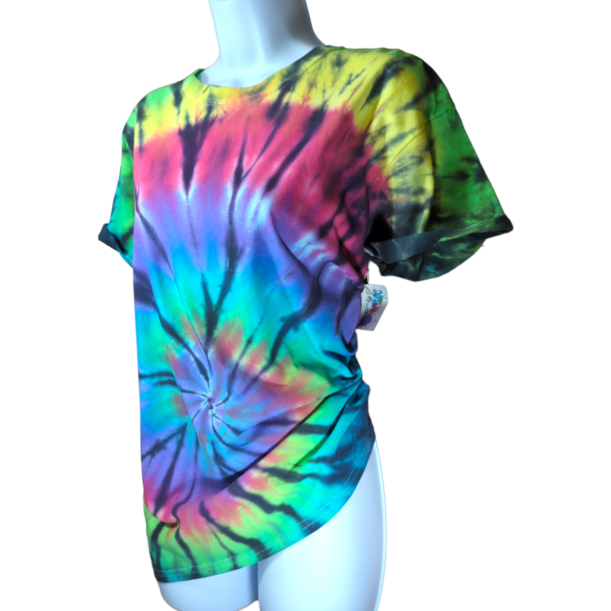 Rainbow Spiral Tie Dye T-Shirt Large