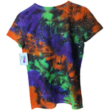 Women's Cut Fright Galaxy Tie Dye T-Shirt Small