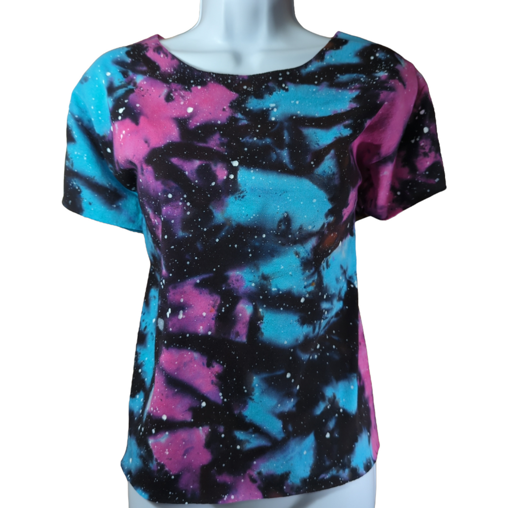 Mermaid Galaxy Tie Dye Cropped Shirt Medium