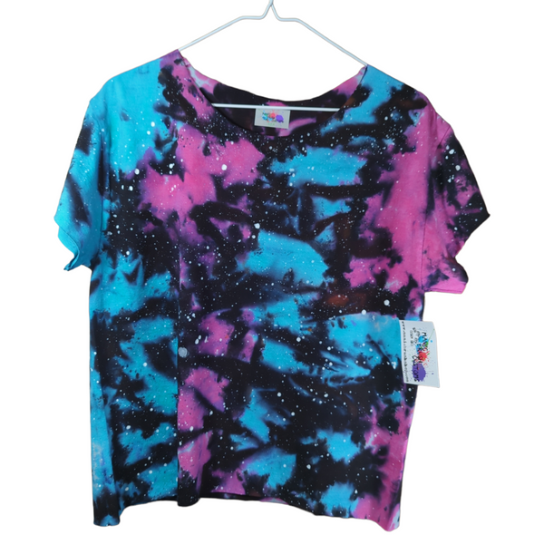 Mermaid Galaxy Tie Dye Cropped Shirt Medium