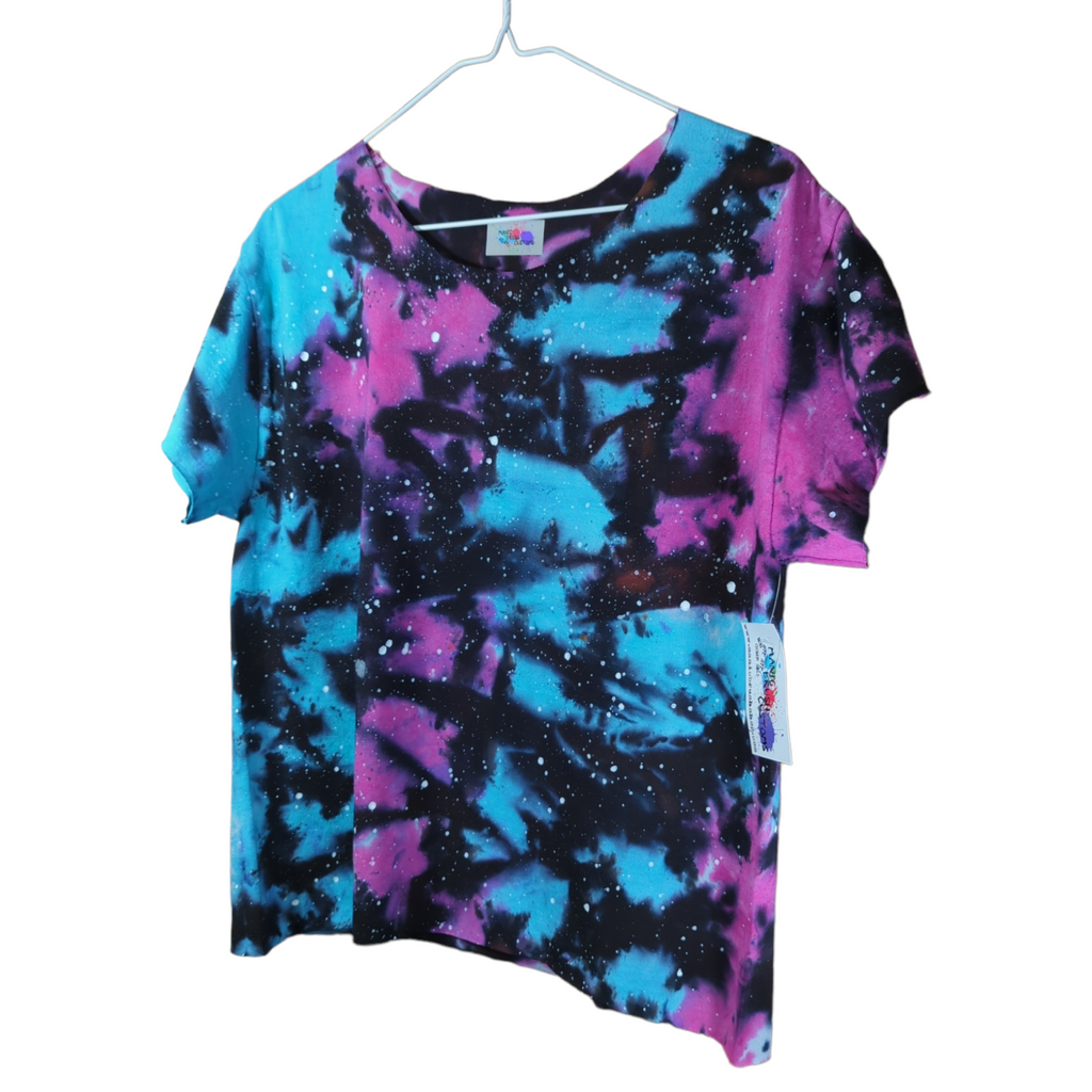 Mermaid Galaxy Tie Dye Cropped Shirt Medium