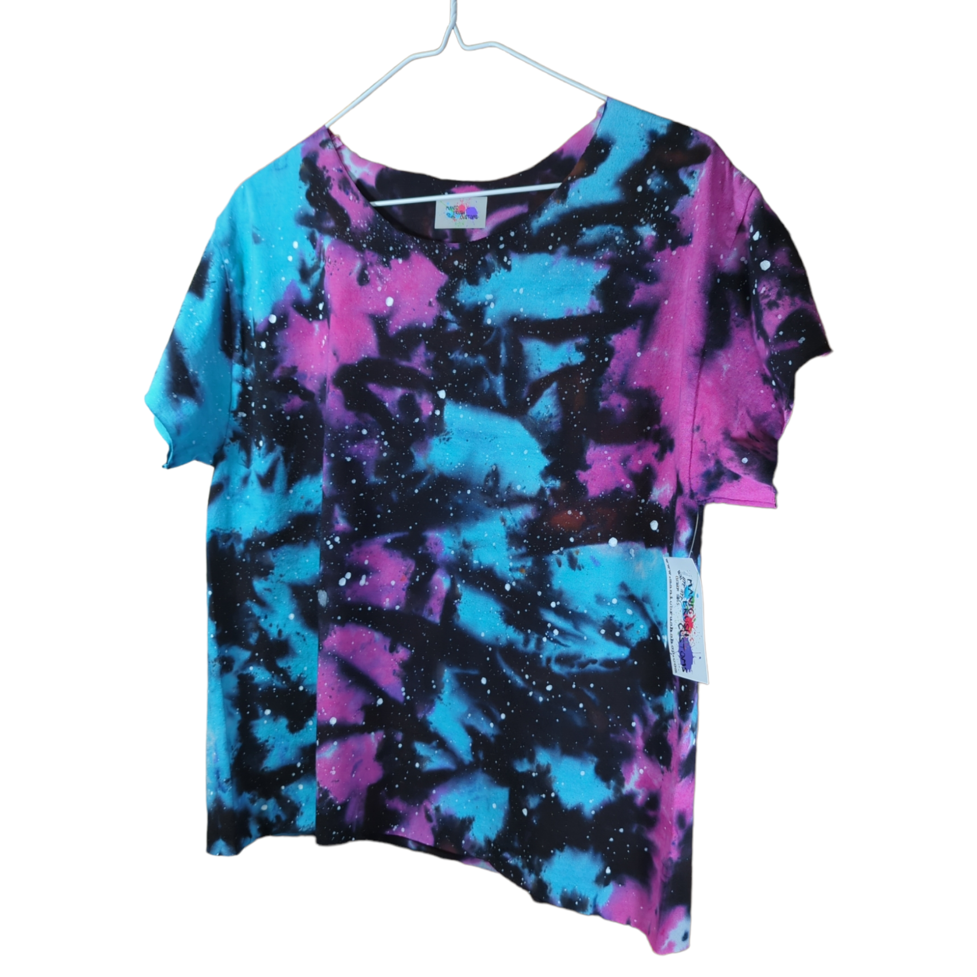 Mermaid Galaxy Tie Dye Cropped Shirt Medium