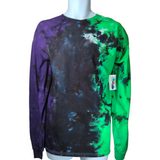 Punk Grunge Tie Dye Long Sleeve Shirt X-Large