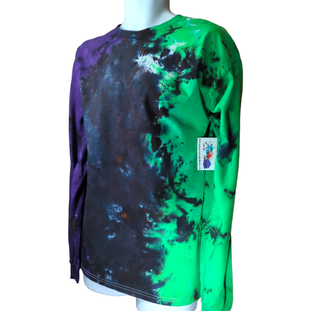 Punk Grunge Tie Dye Long Sleeve Shirt X-Large