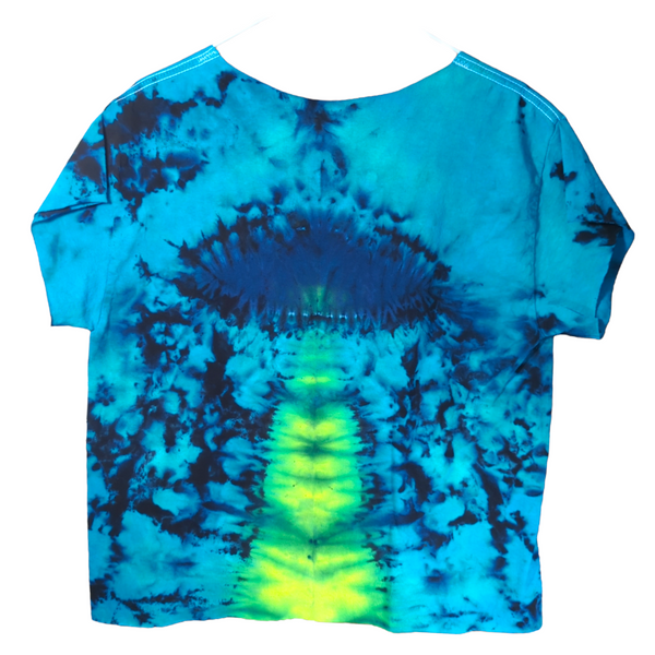 Close Encounter Double Sided Tie Dyed Cropped Shirt Medium