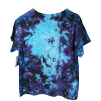 Bluuu Sky Galaxy Tie Dye Cropped Shirt Medium