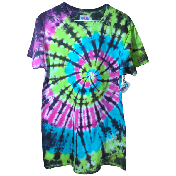 Spiral Galaxy Tie Dye T-Shirt Medium (Small Hole Discounted)