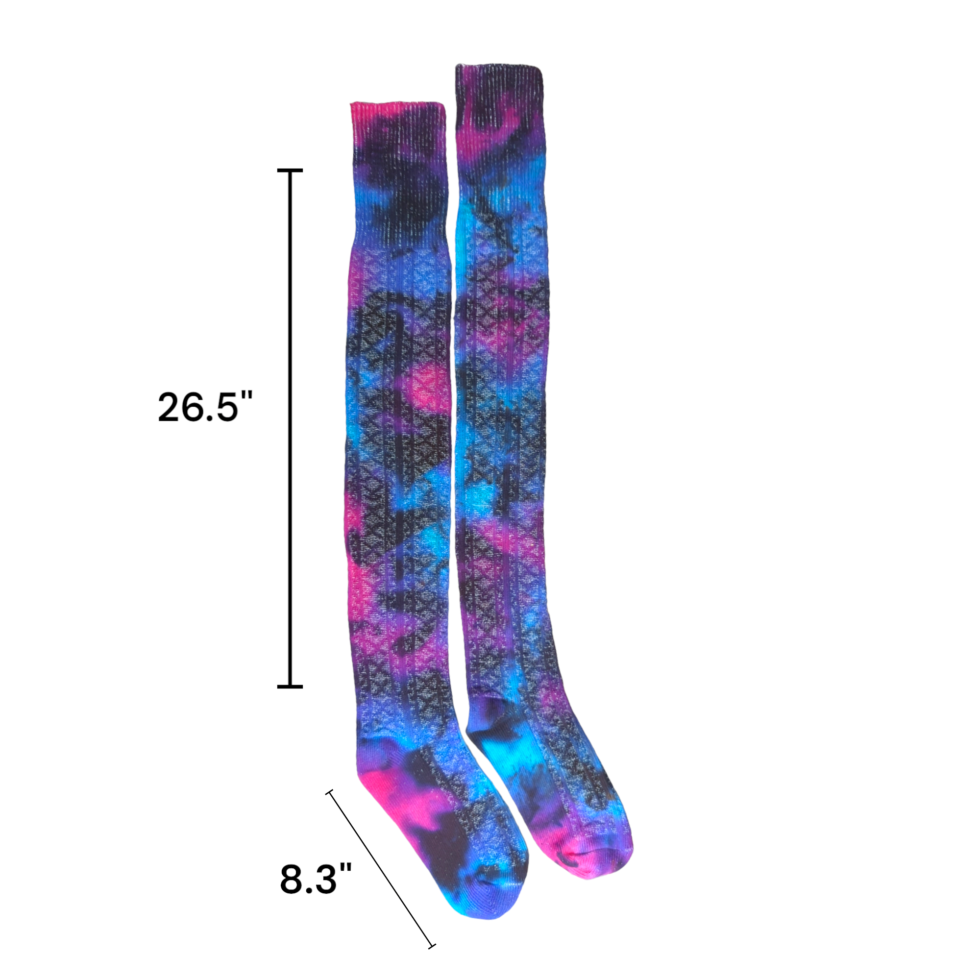 Tie Dye Galaxy Thigh High Boot Socks