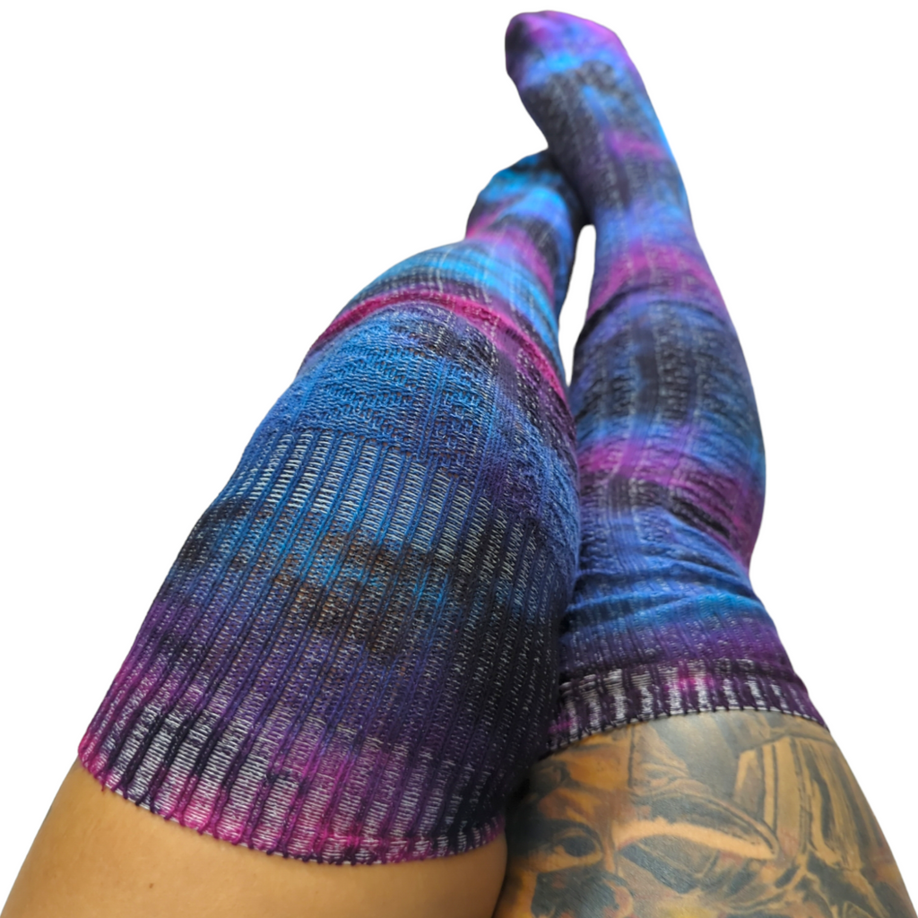 Tie Dye Galaxy Thigh High Boot Socks