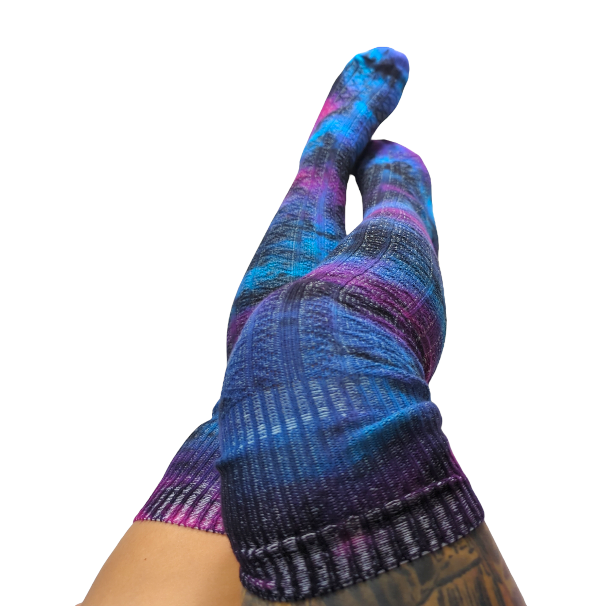 Tie Dye Galaxy Thigh High Boot Socks
