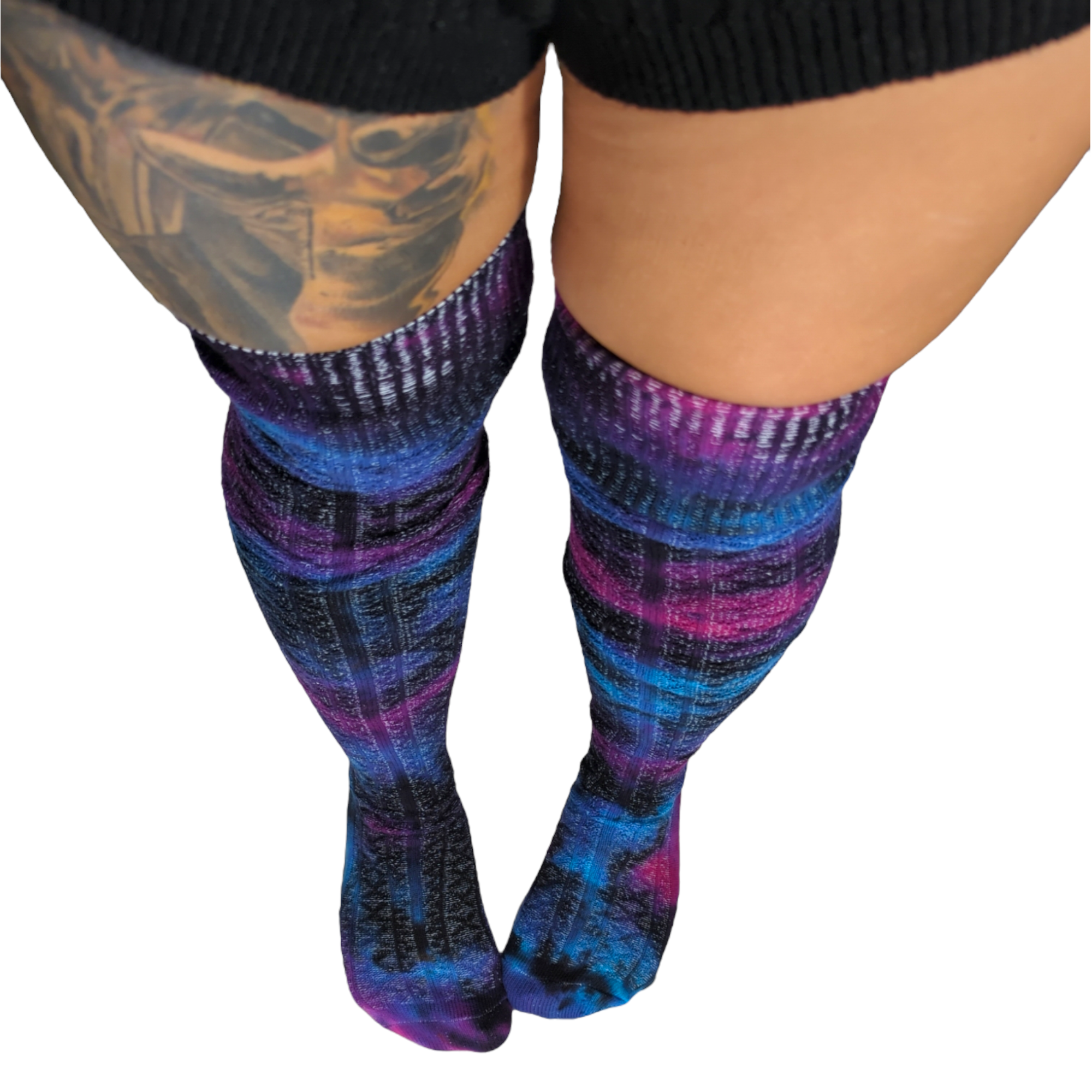 Tie Dye Galaxy Thigh High Boot Socks