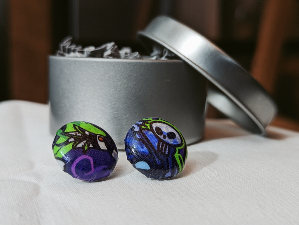 Showtime Button Earrings