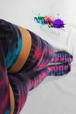 Tie Dye Thigh High Socks Pink Hottie
