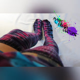 Tie Dye Thigh High Socks Pink Hottie