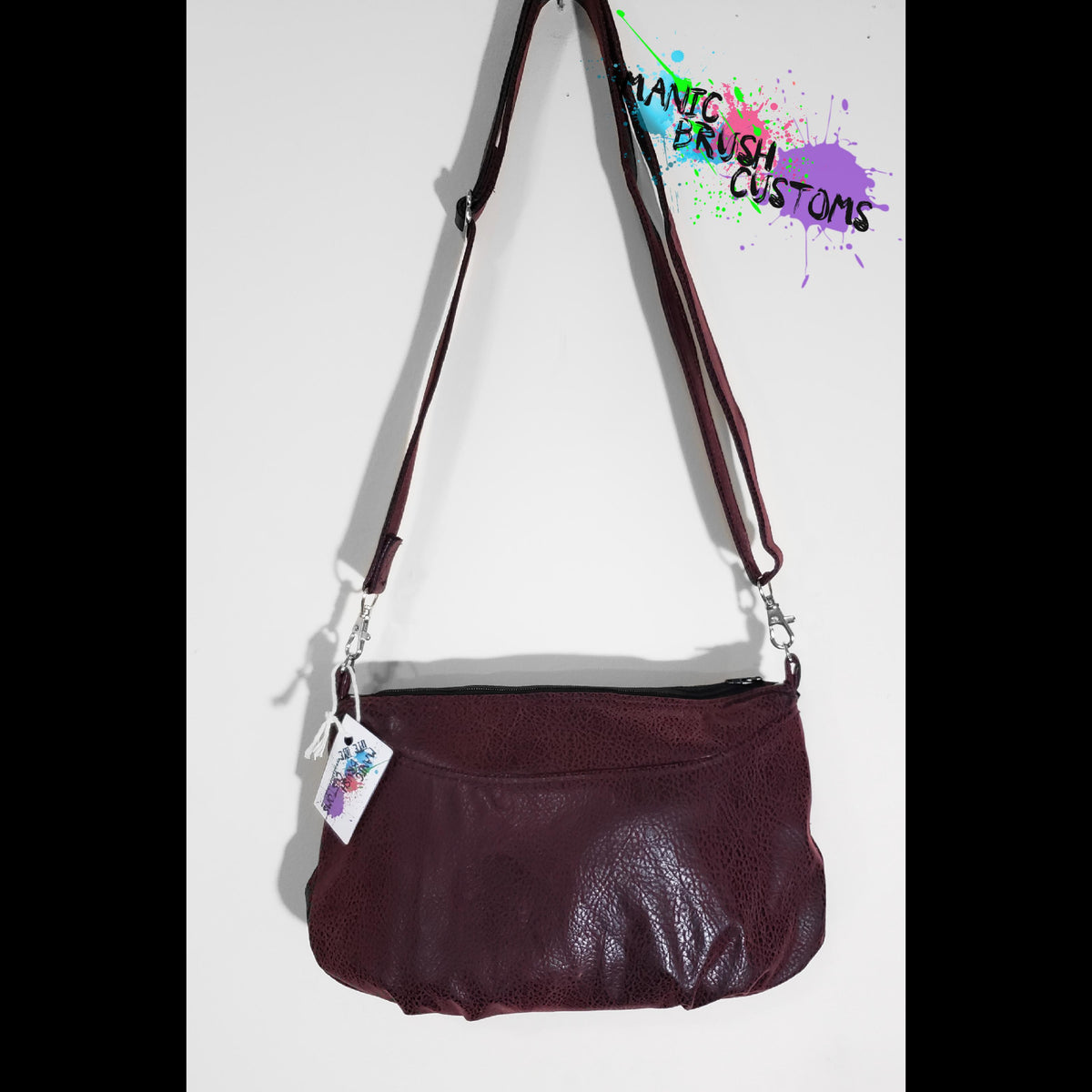 Faux leather shoudler bag